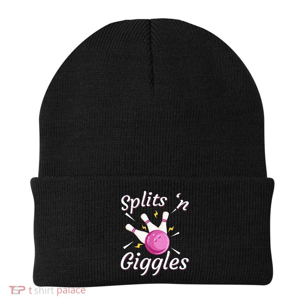Funny Splits N Giggles Bowling Team Bowler Sports Player Beanie