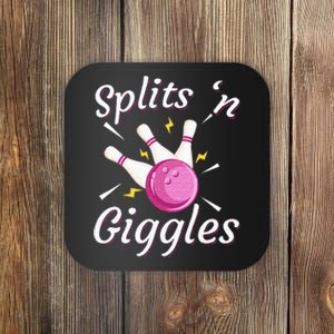 Funny Splits N Giggles Bowling Team Bowler Sports Player Coaster