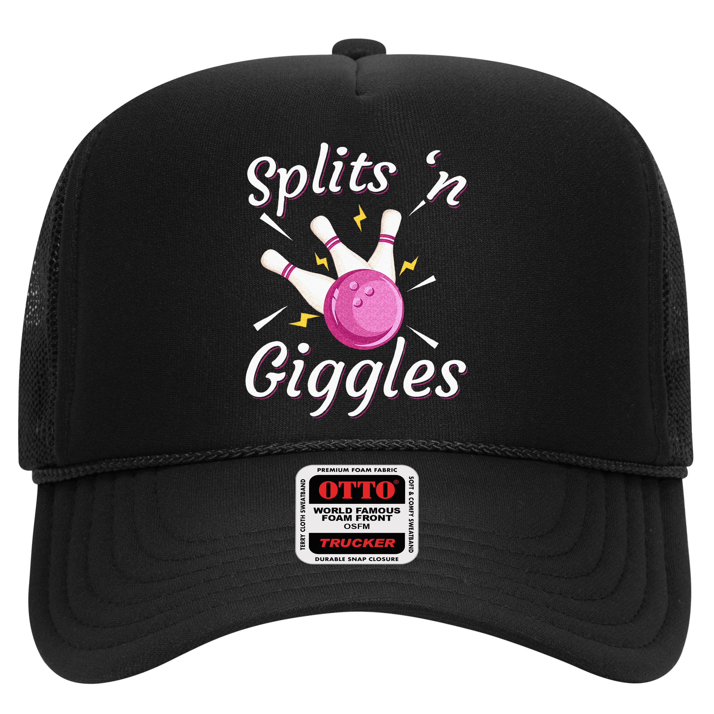 Funny Splits N Giggles Bowling Team Bowler Sports Player Hat