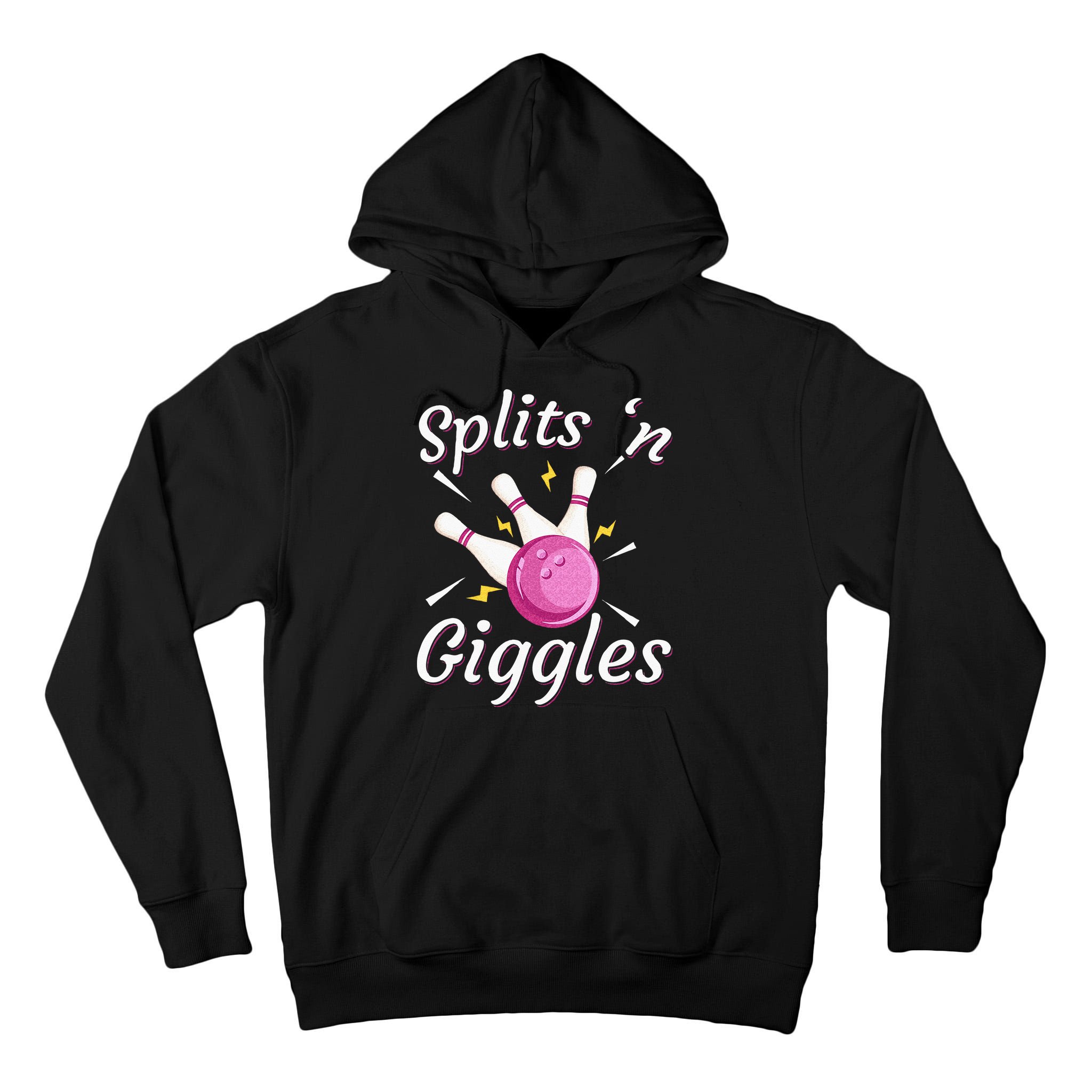 Funny Splits N Giggles Bowling Team Bowler Sports Player Tall Hoodie