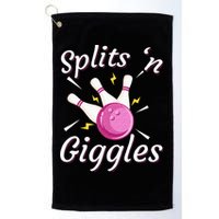 Funny Splits N Giggles Bowling Team Bowler Sports Player Golf Towel