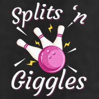 Funny Splits N Giggles Bowling Team Bowler Sports Player Golf Towel
