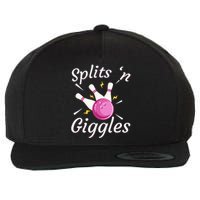 Funny Splits N Giggles Bowling Team Bowler Sports Player Wool Snapback Cap