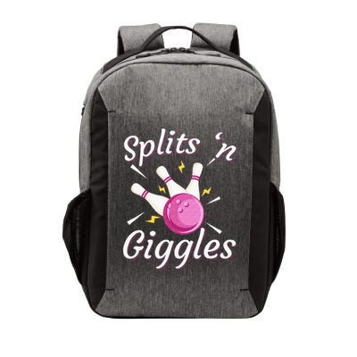 Funny Splits N Giggles Bowling Team Bowler Sports Player Vector Backpack