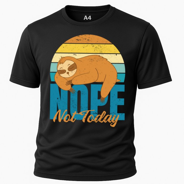 Funny Sloth Nope Not Today Retro Sloth Cute Gift Performance Shirt