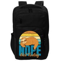 Funny Sloth Nope Not Today Retro Sloth Cute Gift Impact Tech Backpack