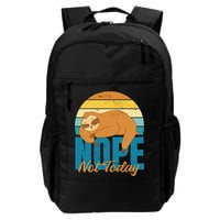 Funny Sloth Nope Not Today Retro Sloth Cute Gift Backpack