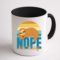 Funny Sloth Nope Not Today Retro Sloth Cute Gift Mug