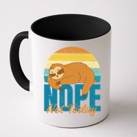 Funny Sloth Nope Not Today Retro Sloth Cute Gift Mug