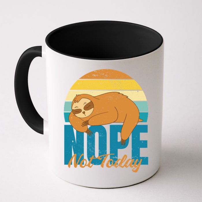 Funny Sloth Nope Not Today Retro Sloth Cute Gift Mug