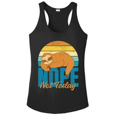 Funny Sloth Nope Not Today Retro Sloth Cute Gift Ladies PosiCharge Competitor Racerback Tank