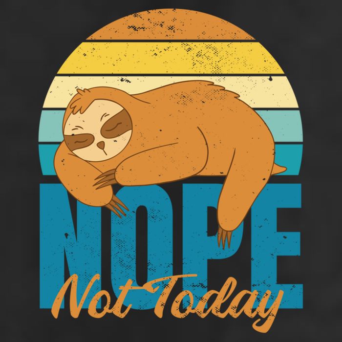 Funny Sloth Nope Not Today Retro Sloth Cute Gift 12oz Stainless Steel Coffee Mug