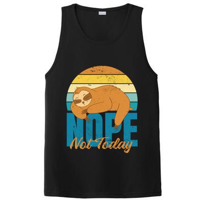 Funny Sloth Nope Not Today Retro Sloth Cute Gift PosiCharge Competitor Tank