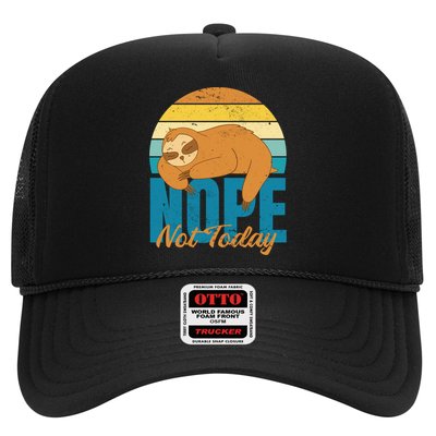 Funny Sloth Nope Not Today Retro Sloth Cute Gift Hat