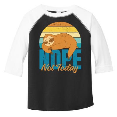 Funny Sloth Nope Not Today Retro Sloth Cute Gift Toddler Fine Jersey T-Shirt