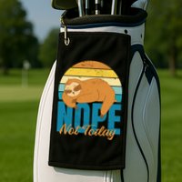 Funny Sloth Nope Not Today Retro Sloth Cute Gift Golf Towel