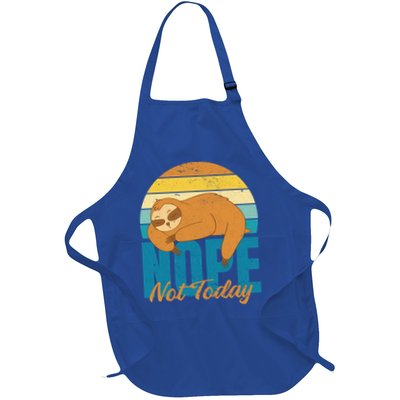 Funny Sloth Nope Not Today Retro Sloth Cute Gift Apron