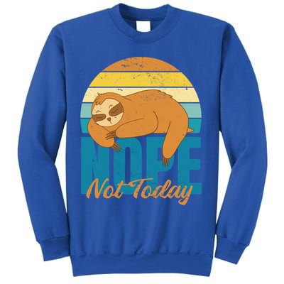 Funny Sloth Nope Not Today Retro Sloth Cute Gift Sweatshirt
