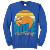 Funny Sloth Nope Not Today Retro Sloth Cute Gift Sweatshirt