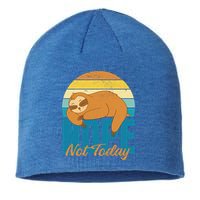 Funny Sloth Nope Not Today Retro Sloth Cute Gift Sustainable Beanie