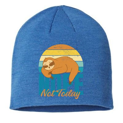 Funny Sloth Nope Not Today Retro Sloth Cute Gift Sustainable Beanie