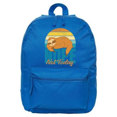 Funny Sloth Nope Not Today Retro Sloth Cute Gift 16 in Basic Backpack