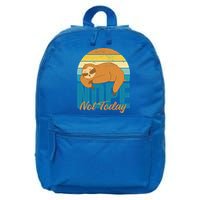 Funny Sloth Nope Not Today Retro Sloth Cute Gift 16 in Basic Backpack