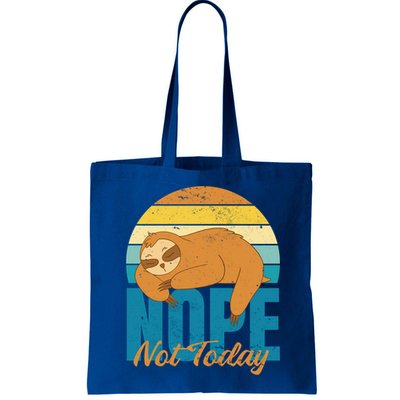 Funny Sloth Nope Not Today Retro Sloth Cute Gift Bag