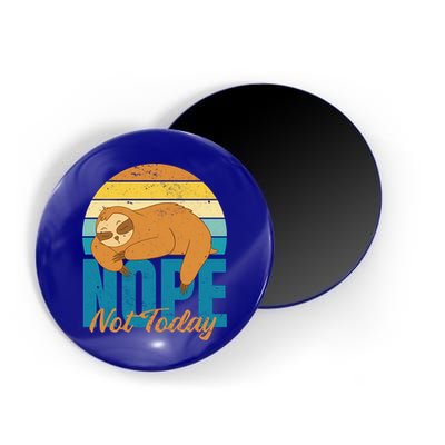 Funny Sloth Nope Not Today Retro Sloth Cute Gift Magnet