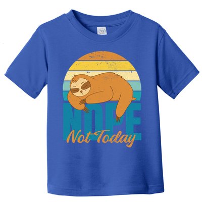 Funny Sloth Nope Not Today Retro Sloth Cute Gift Toddler T-Shirt