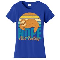 Funny Sloth Nope Not Today Retro Sloth Cute Gift Women's T-Shirt