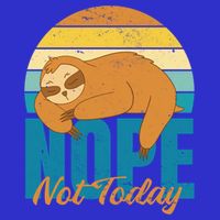 Funny Sloth Nope Not Today Retro Sloth Cute Gift Short Acrylic Beanie