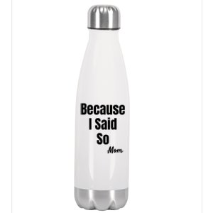 Funny Sarcastic Novelty Gift Mom Mother Mama Mommy Gift Stainless Steel Insulated Water Bottle