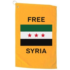 Free Syria New Syrian Flag Syria Freedom Celebration Platinum Collection Golf Towel