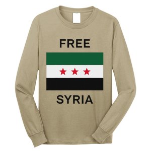 Free Syria New Syrian Flag Syria Freedom Celebration Long Sleeve Shirt