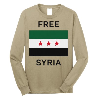Free Syria New Syrian Flag Syria Freedom Celebration Long Sleeve Shirt