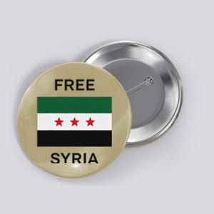 Free Syria New Syrian Flag Syria Freedom Celebration Button