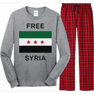 Free Syria New Syrian Flag Syria Freedom Celebration Long Sleeve Pajama Set