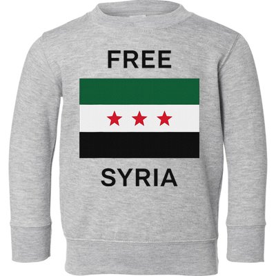 Free Syria New Syrian Flag Syria Freedom Celebration Toddler Sweatshirt