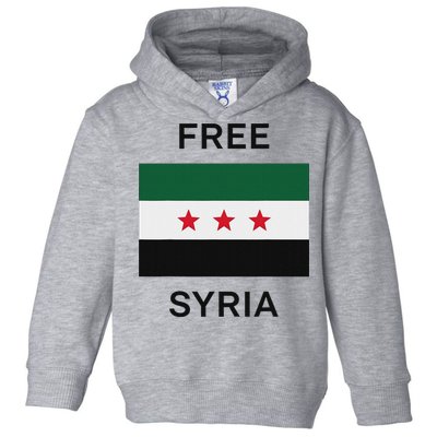 Free Syria New Syrian Flag Syria Freedom Celebration Toddler Hoodie