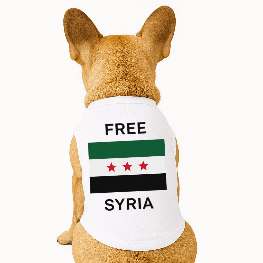 Free Syria New Syrian Flag Syria Freedom Celebration Doggie Tank
