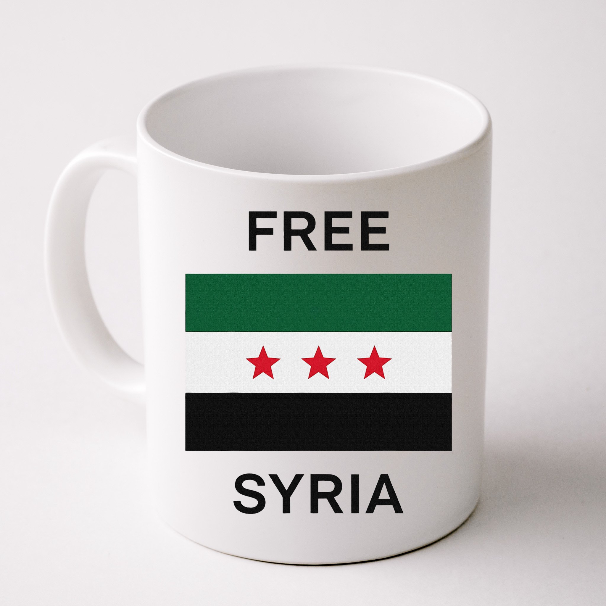 Free Syria New Syrian Flag Syria Freedom Celebration Mug