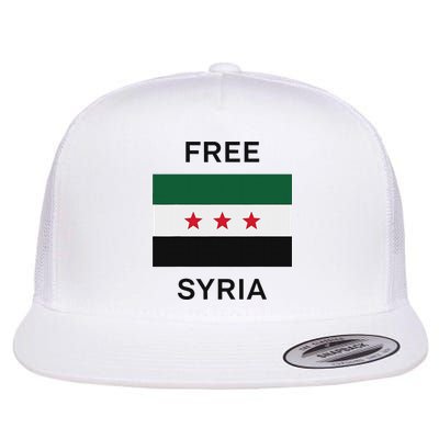 Free Syria New Syrian Flag Syria Freedom Celebration Flat Bill Trucker Hat