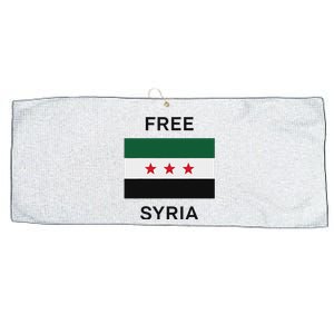 Free Syria New Syrian Flag Syria Freedom Celebration Large Microfiber Waffle Golf Towel