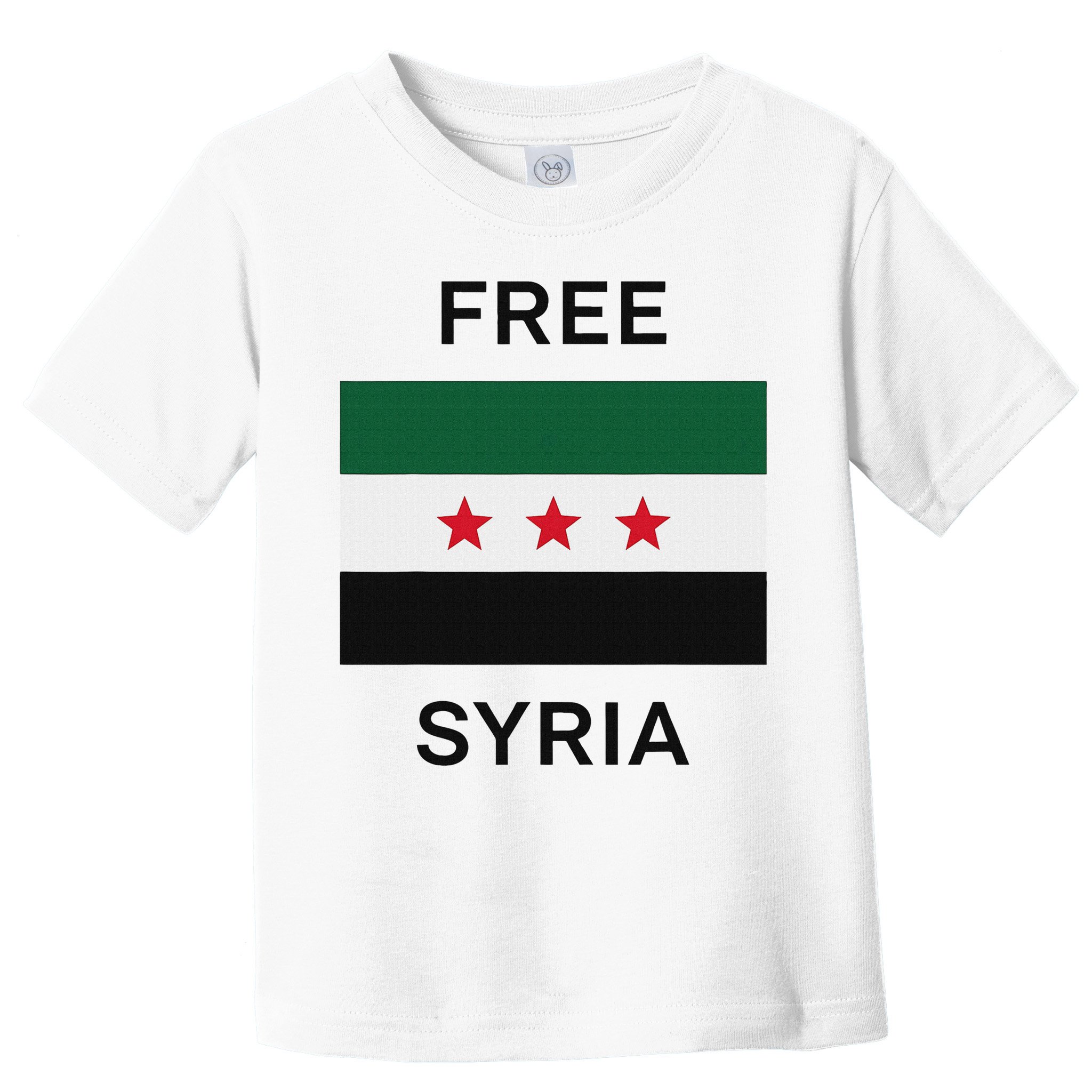 Free Syria New Syrian Flag Syria Freedom Celebration Toddler T-Shirt