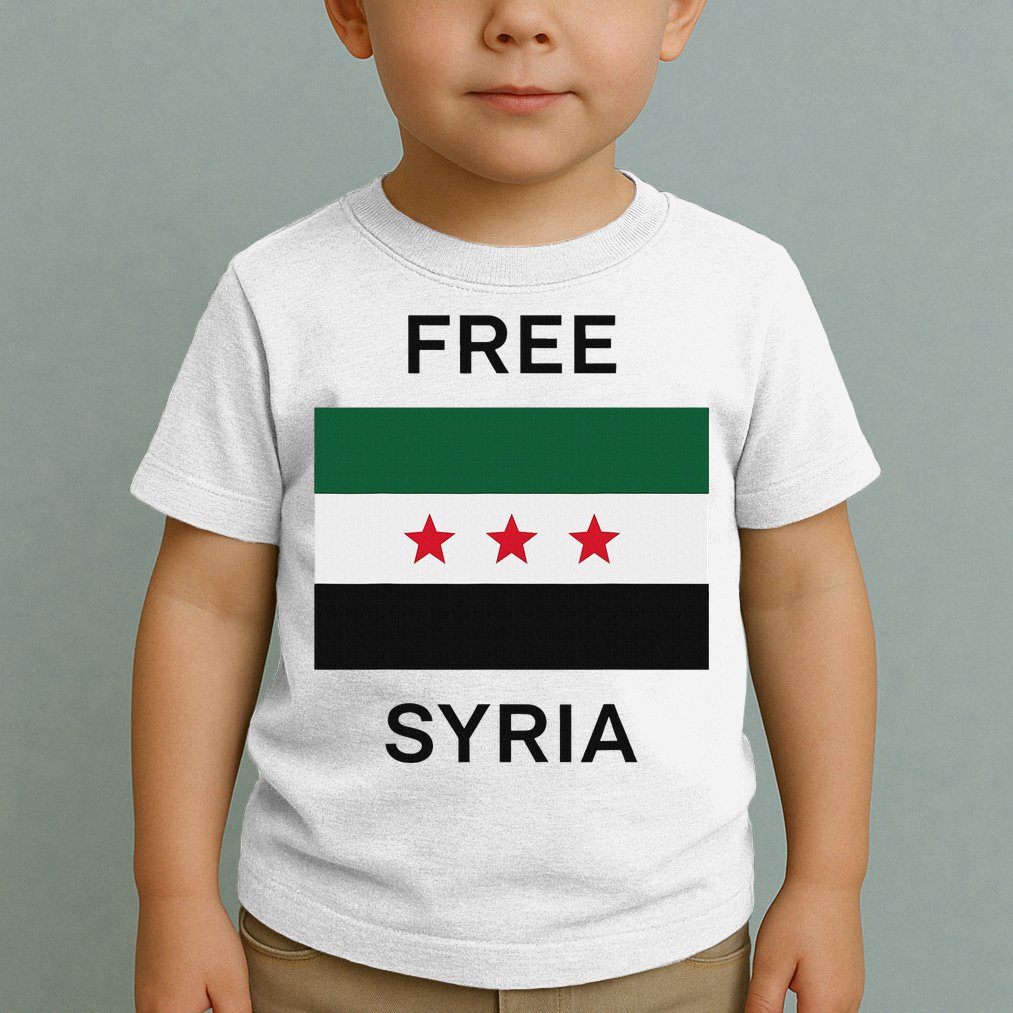 Free Syria New Syrian Flag Syria Freedom Celebration Toddler T-Shirt