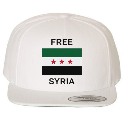 Free Syria New Syrian Flag Syria Freedom Celebration Wool Snapback Cap