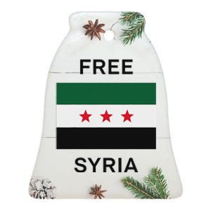 Free Syria New Syrian Flag Syria Freedom Celebration Ceramic Bell Ornament