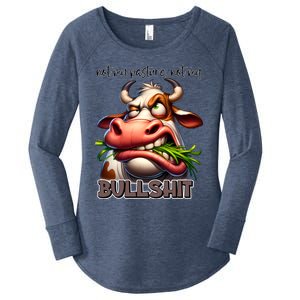 Funny Sarcastic Not My Pasture Not My Bullshit Gift Women's Perfect Tri Tunic Long Sleeve Shirt