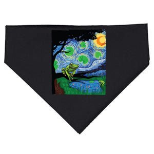 Frog, Starry Night Cat Tee, Van Gogh Frog Gift, Frog USA-Made Doggie Bandana